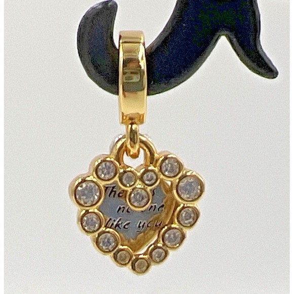 Pandora Jewelry - Pandora Sparkling Heart Double Dangle Charm Gld Plated .925 Sterling Silver NWOT